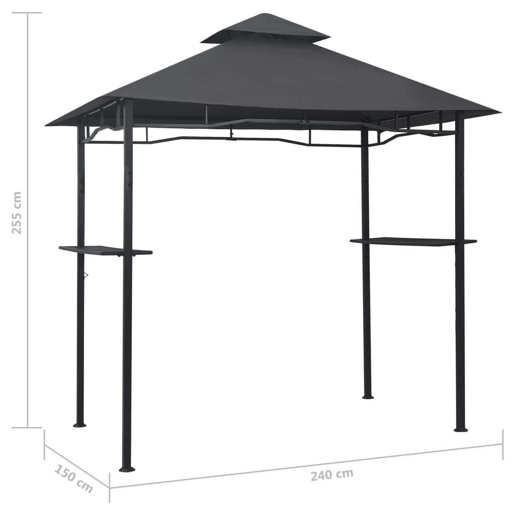 Barbecue Belvedere 240x150x255 cm Anthrazitstahl