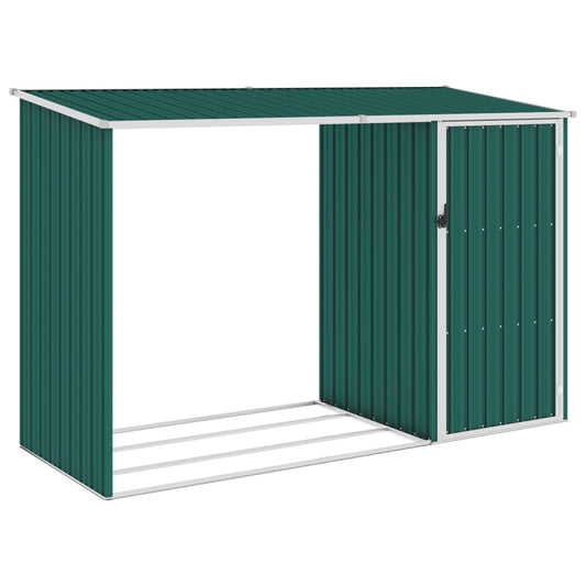 Green garden shed 245x98x159 cm galvanized steel