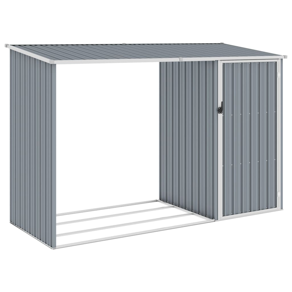 Gray garden shed 245x98x159 cm galvanized steel