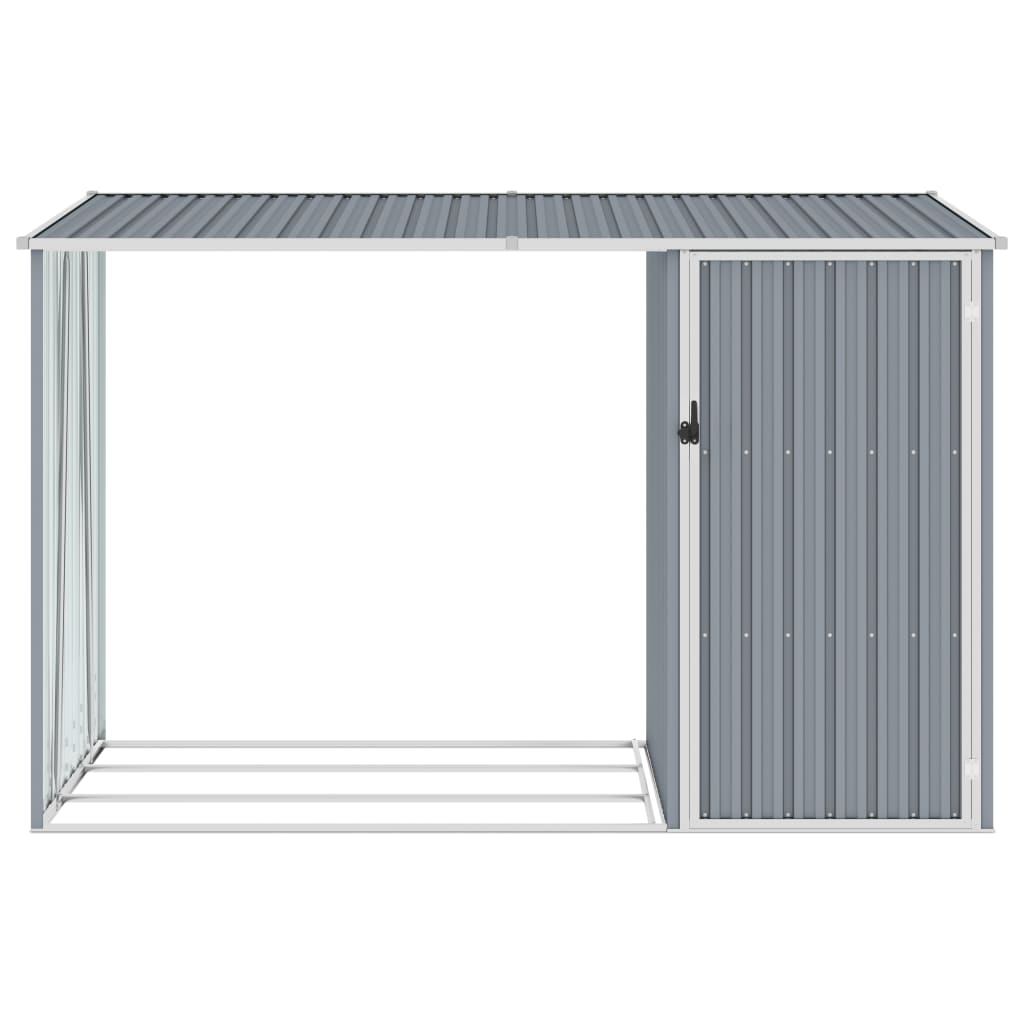 Gray garden shed 245x98x159 cm galvanized steel