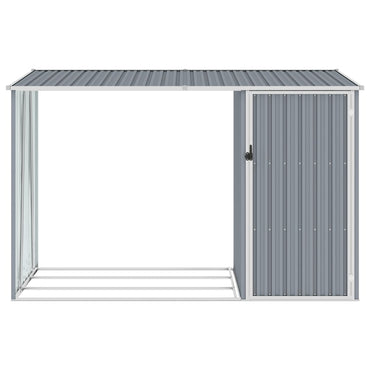 Gray garden shed 245x98x159 cm galvanized steel
