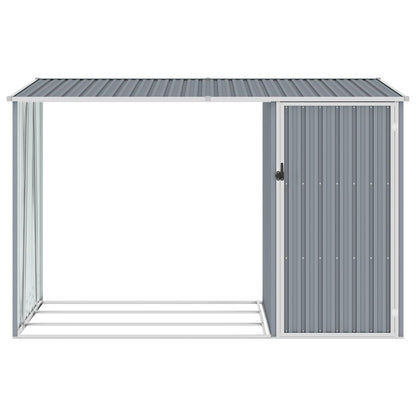 Gray garden shed 245x98x159 cm galvanized steel