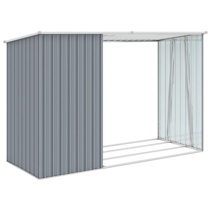 Gray garden shed 245x98x159 cm galvanized steel