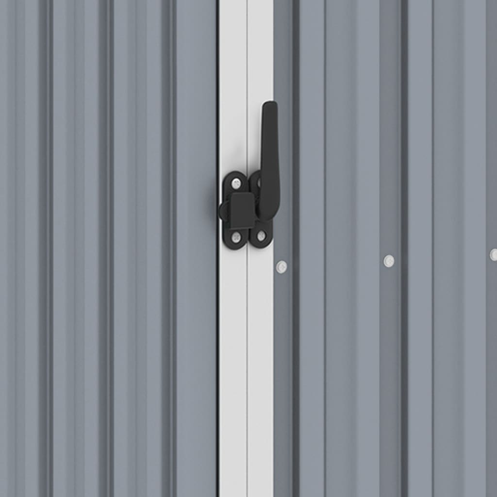 Gray garden shed 245x98x159 cm galvanized steel