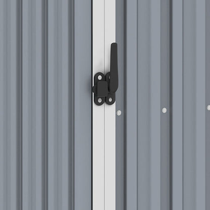 Gray garden shed 245x98x159 cm galvanized steel