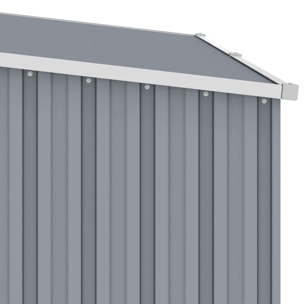 Gray garden shed 245x98x159 cm galvanized steel