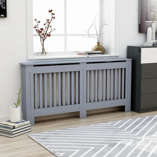 Cache-radiateur Anthracite 172x19x81 cm MDF
