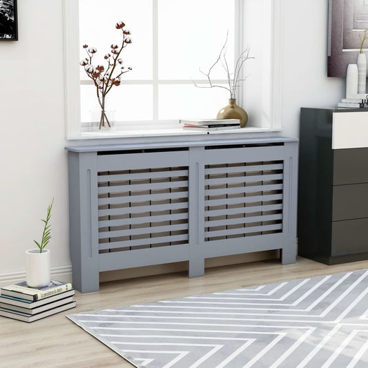 Cache-radiateur Anthracite 152x19x81 cm MDF