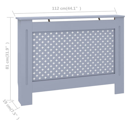 Anthracite Radiator Cache 112x19x81 cm MDF