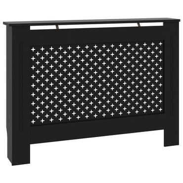Cache-radiateur Noir 112x19x81 cm MDF
