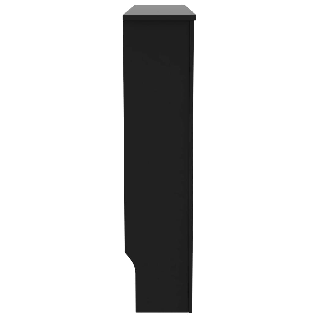 Cache-radiateur Noir 112x19x81 cm MDF