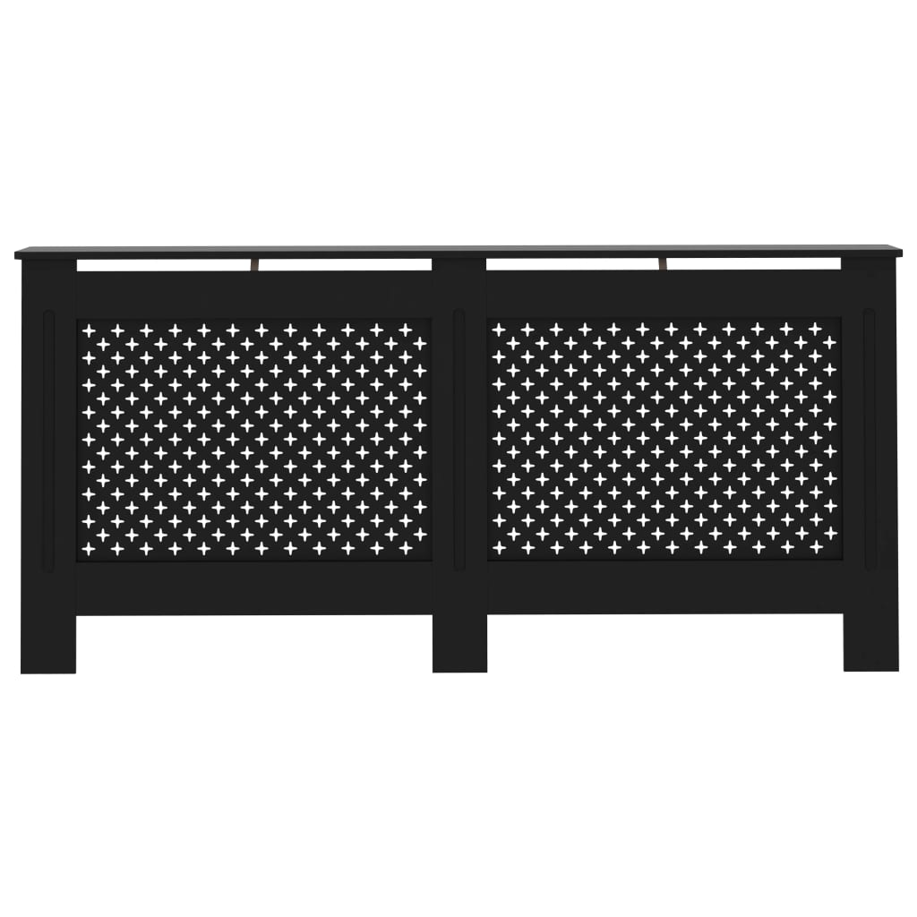 Black Radiator cover 172x19x81 cm MDF