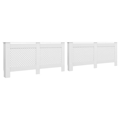 Radiator cache 2 pcs white 152x19x81.5 cm MDF