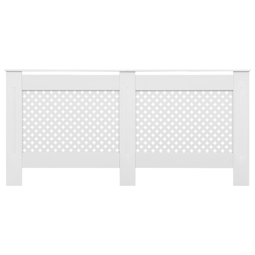 Radiator cache 2 pcs white 152x19x81.5 cm MDF