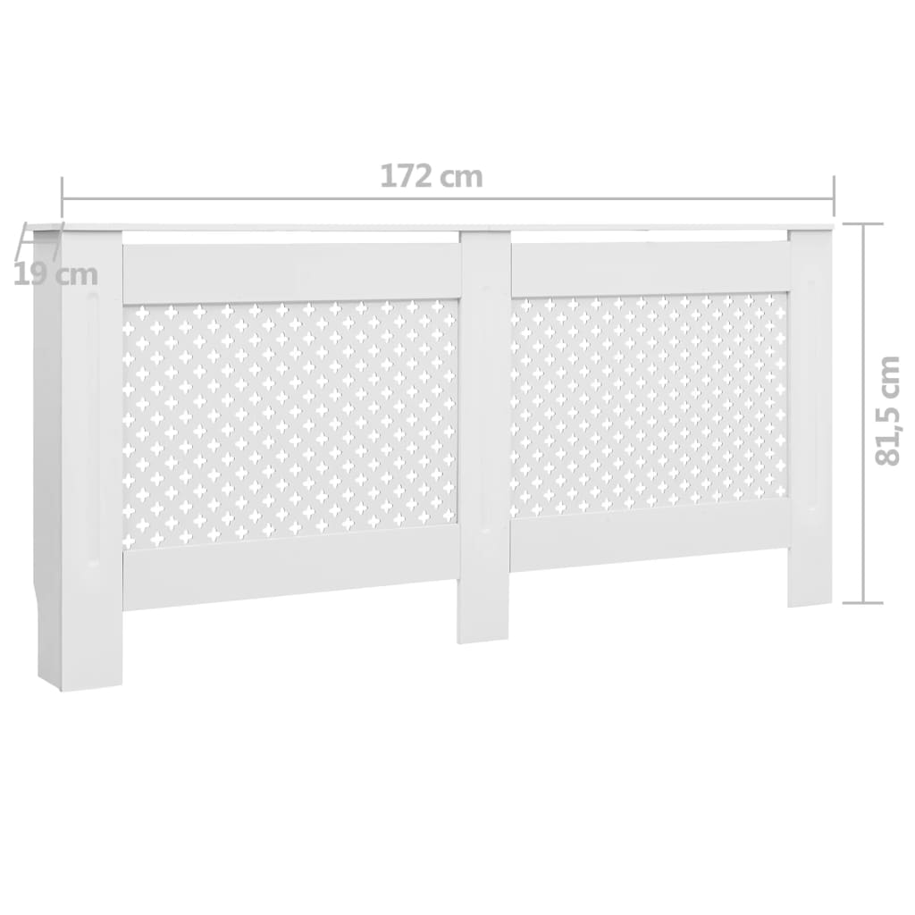 Radiator cache 2 pcs white 152x19x81.5 cm MDF