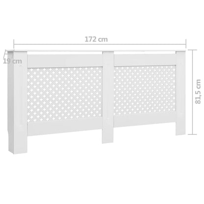 Radiator cache 2 pcs white 152x19x81.5 cm MDF