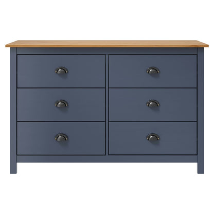 Gray hill buffet 125x40x80 cm solid pine wood