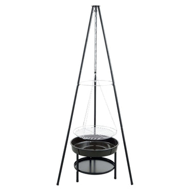 RedFire Barbecue de jardin avec trépied et bol à feu 50 cm noir