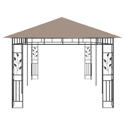 Pergola with mosquito net 6x3x2.73 m taupe 180 g/m²