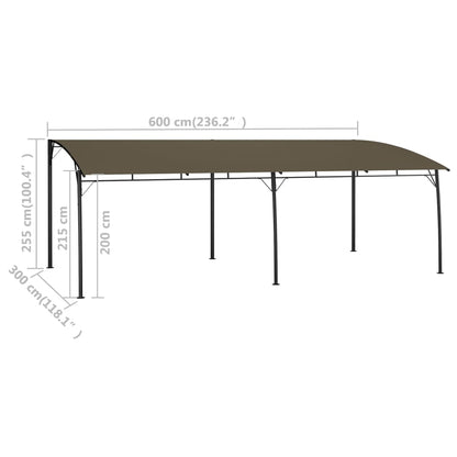 6x3x2.55 m taupe garden sunsets