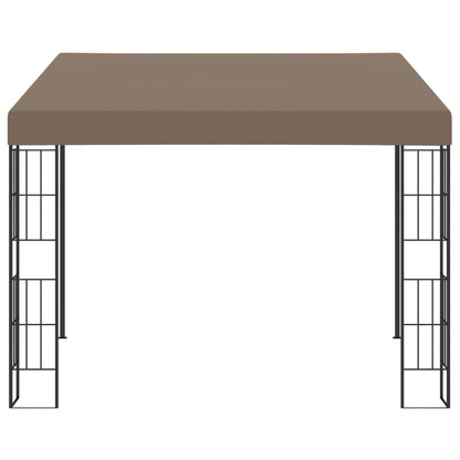 3x3 m taupe fabric wall belvedere