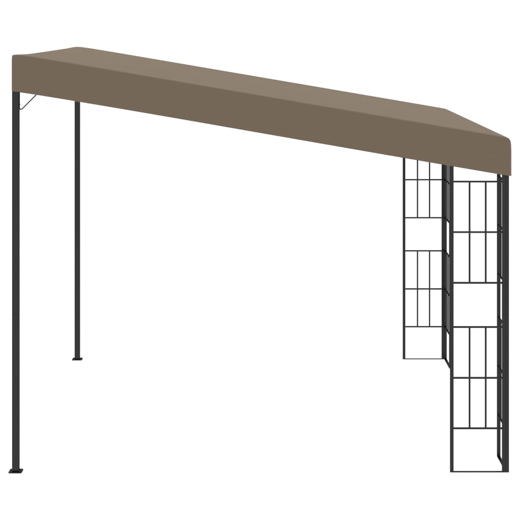 3x3 m taupe fabric wall belvedere