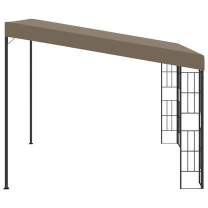 3x3 m taupe fabric wall belvedere
