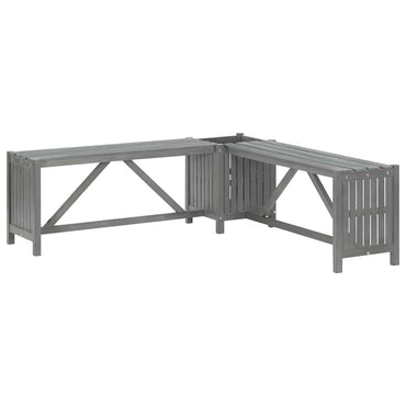 Panchina di giardinaggio e piantatura 117 cm grigio acacia legno