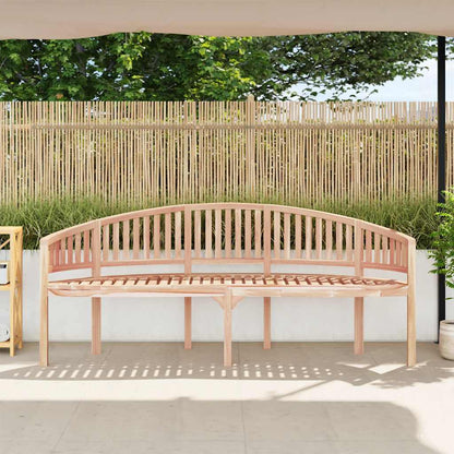 Banco de jardín en forma de plátano 200 cm de madera de teca sólida