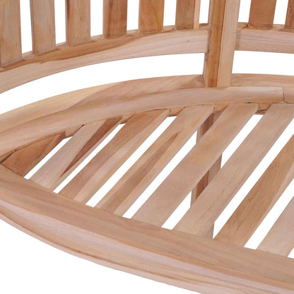 Banco de jardín en forma de plátano 200 cm de madera de teca sólida