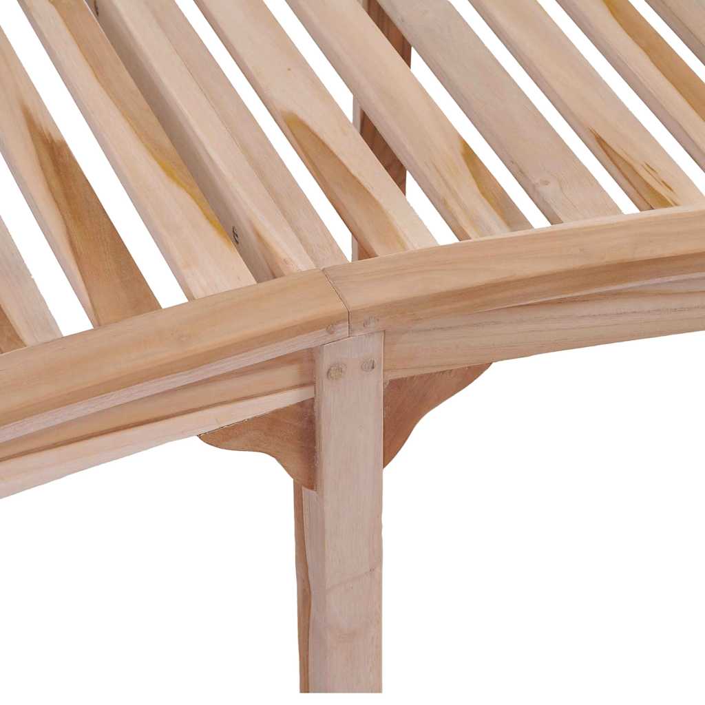 Banco de jardín en forma de plátano 200 cm de madera de teca sólida