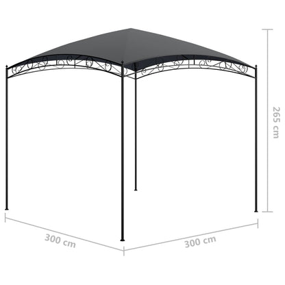 3x3x2.65 m anthracite belvedere 180 g/m²