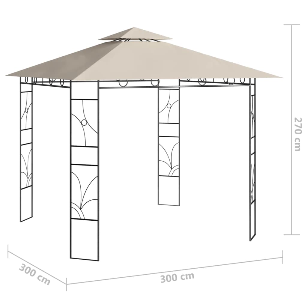 3x3x2.7 m in cream 160 g/m²
