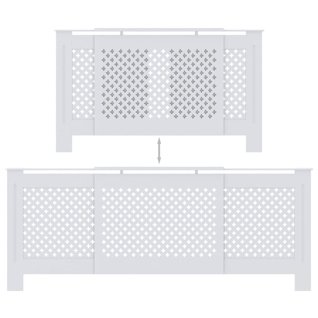 Cache-radiateur MDF Blanc 205 cm