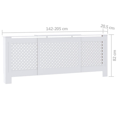 Cache-radiateur MDF Blanc 205 cm