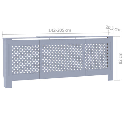 Cache-radiateur MDF Gris 205 cm
