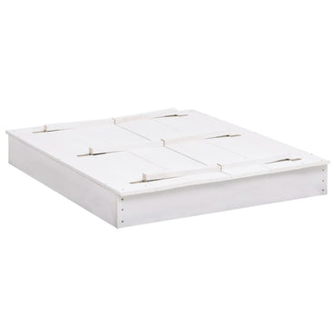 Sandbox in legno bianco in legno 95x90x15 cm