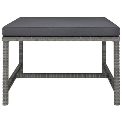 4 pcs garden furniture with gray braided resin cushions