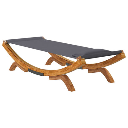 Cama de descanso al aire libre 100x188,5x444 cm de madera curva antracita