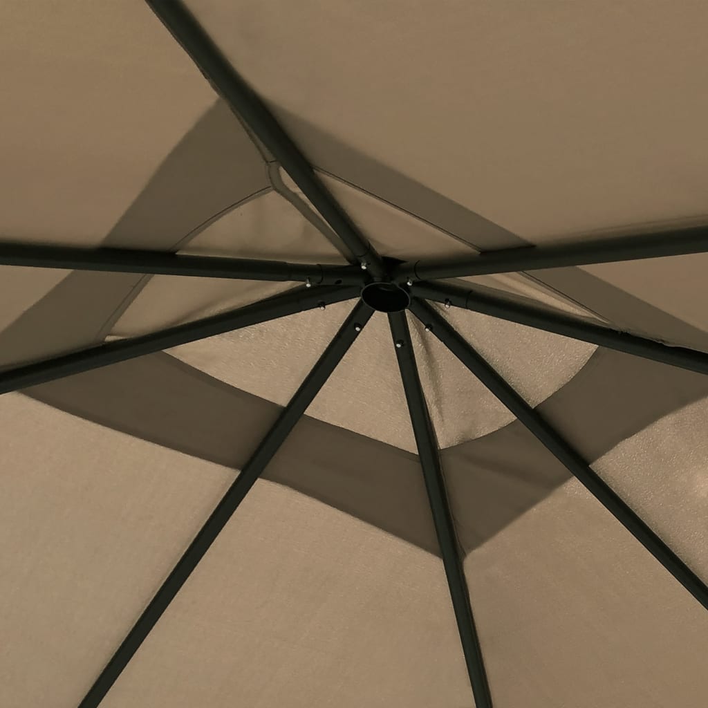 3x3x2.6 m taupe belvedere 160 g/m²