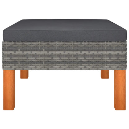 Garden furniture 3pcs braided resin and solid eucalyptus wood