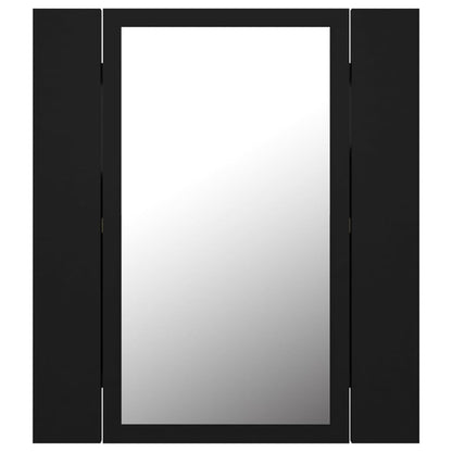 Black led bathroom mirror cabinet 40x12x45 acrylic