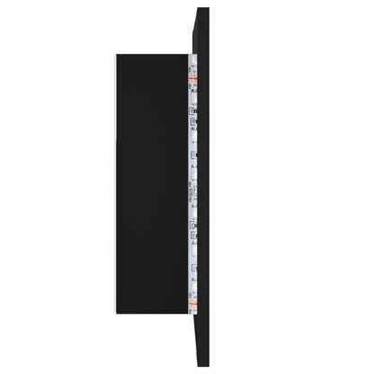 Black led bathroom mirror cabinet 40x12x45 acrylic