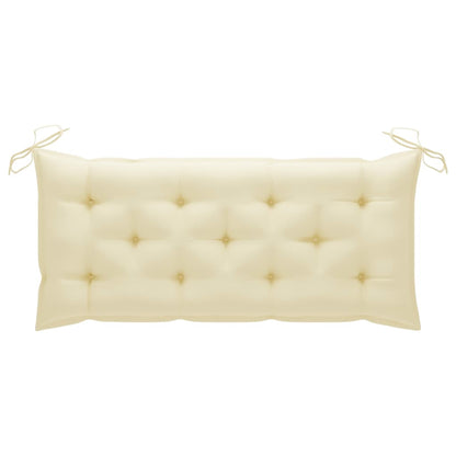 Banc de jardin avec coussin 120 cm Bambou