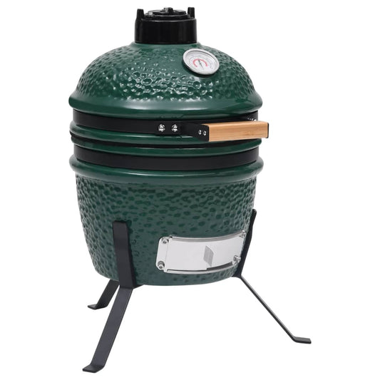 Kamado 2-in-1 ceramic smoking barbecue 56 cm green