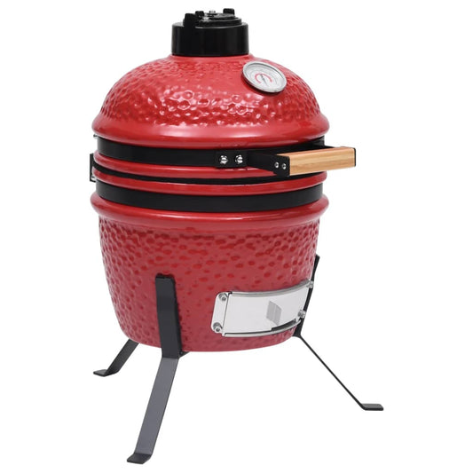 Kamado 2-in-1 ceramic smoking barbecue 56 cm red