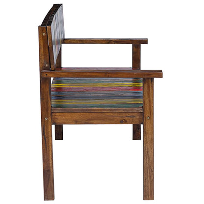 Chaises lot de 4 bois de récupération solide