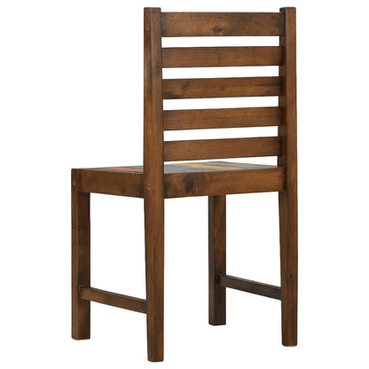 Chaises lot de 4 bois de récupération solide
