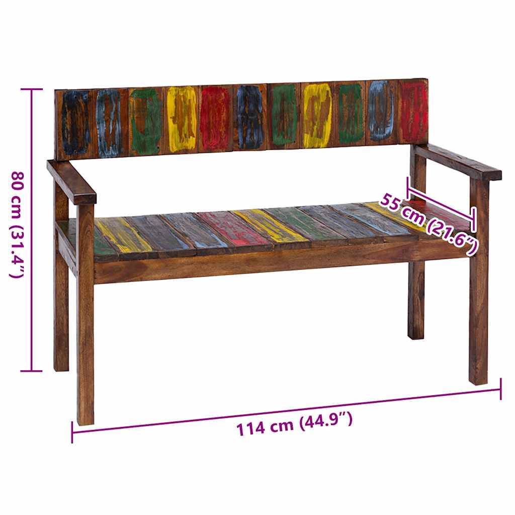 Chaises lot de 4 bois de récupération solide