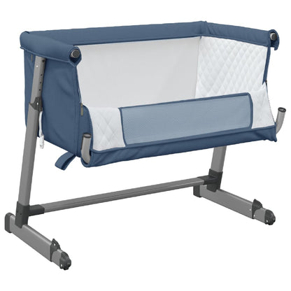 Lit pour bébé avec matelas Bleu marine Berceau cododo